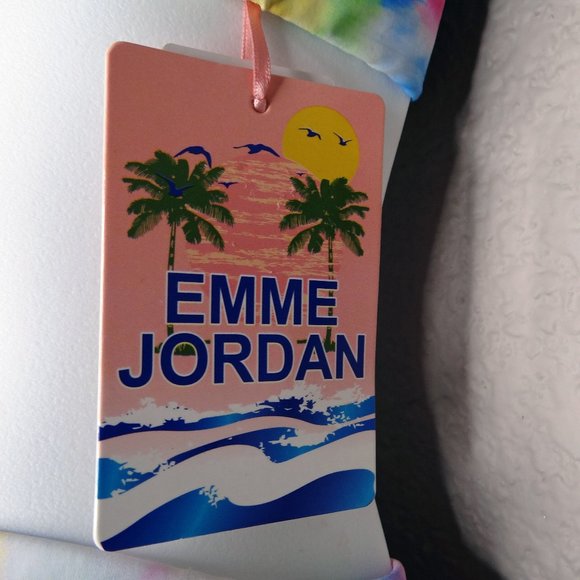 Emme Jordan 2 Piece / Bikini  Tie Dye Print Swimsuit Size Small NWT - Picture 8 of 10